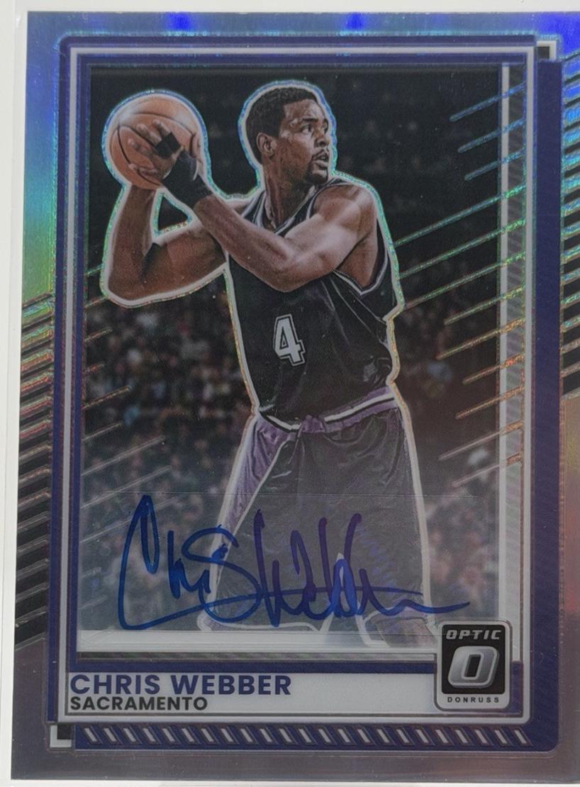 Chris Webber [Cracked Ice Holo Optic Autograph] #189