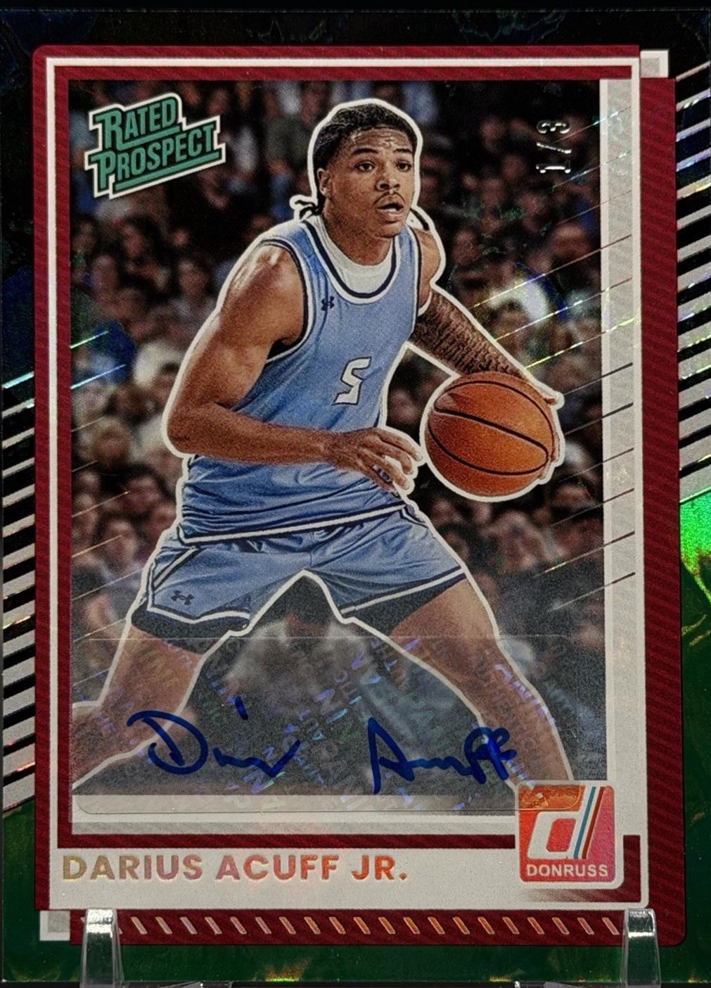 Darius Acuff Jr. [Black Green Autograph] #63