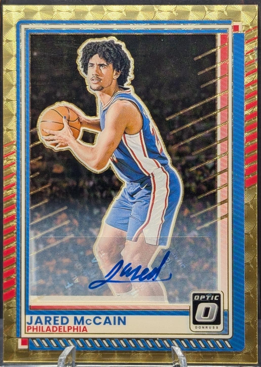 Jared McCain [Gold Vinyl Holo Optic Autograph] #114