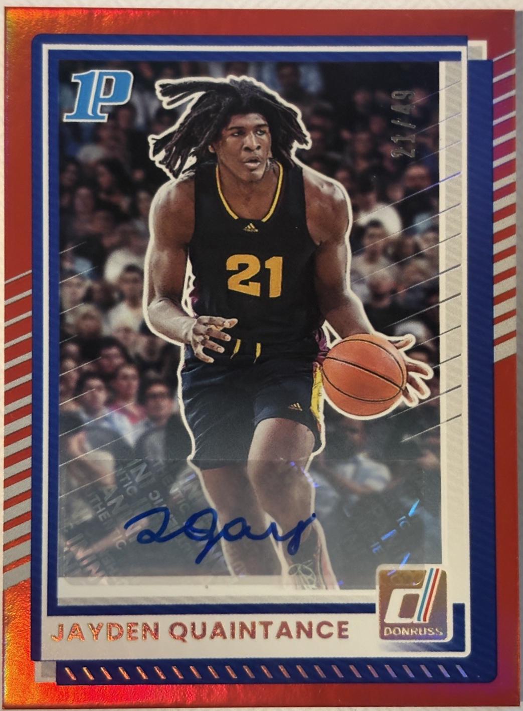Jayden Quaintance [Red Autograph] #72