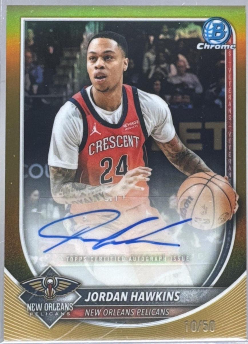 Jordan Hawkins [Gold Refractor] #BCA-JA