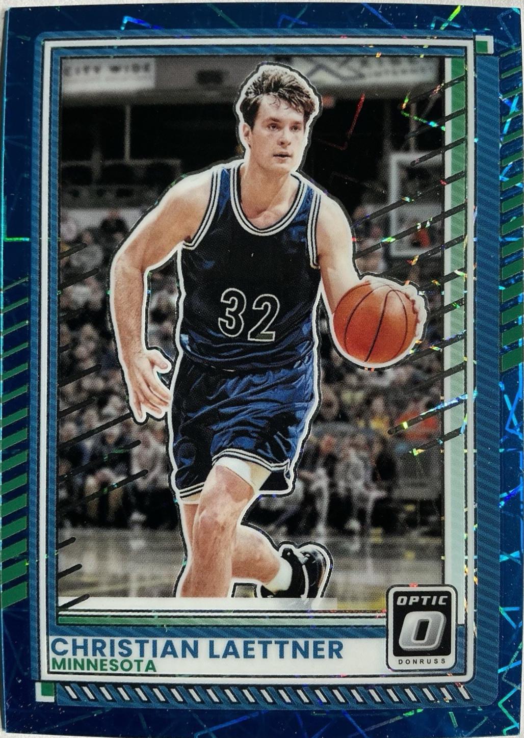 Christian Laettner [Neon Blue Velocity Optic] #134