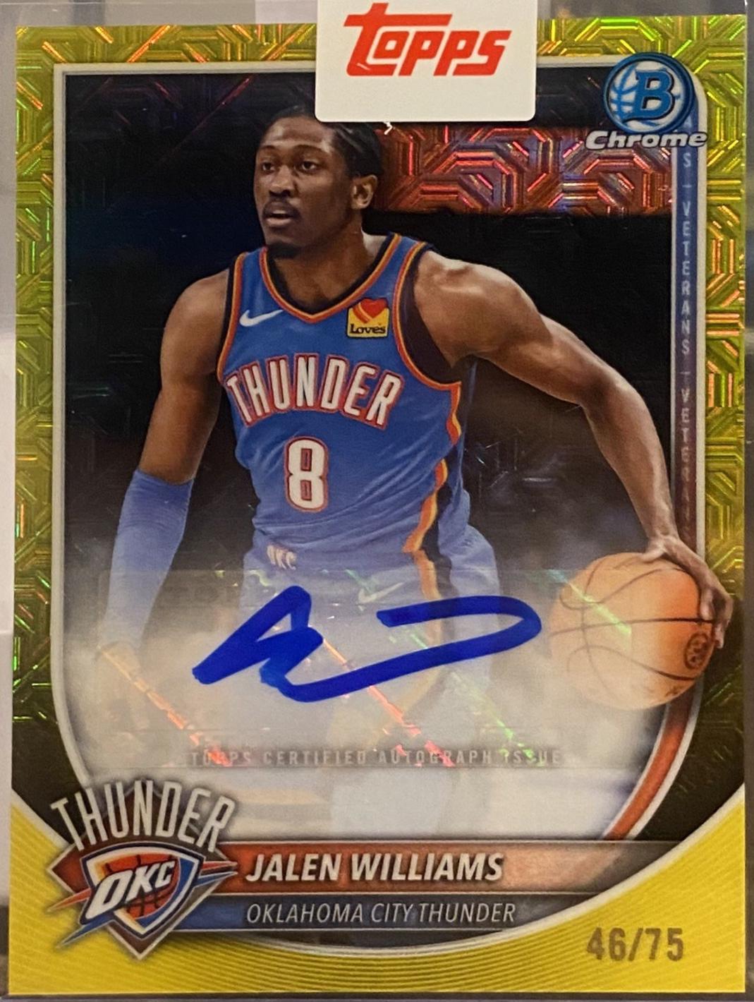 Jalen Williams [Yellow Refractor] #BCA-JL