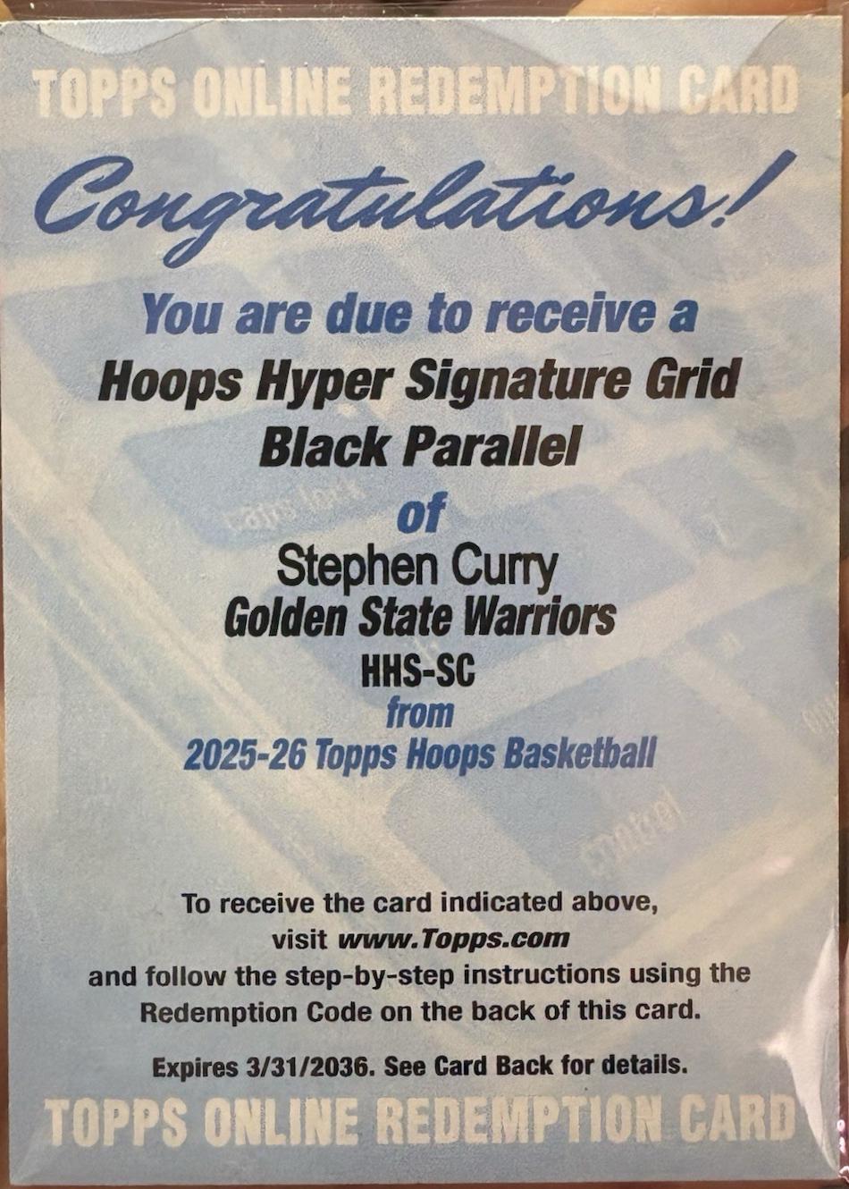 Stephen Curry [Black] #HHS-S