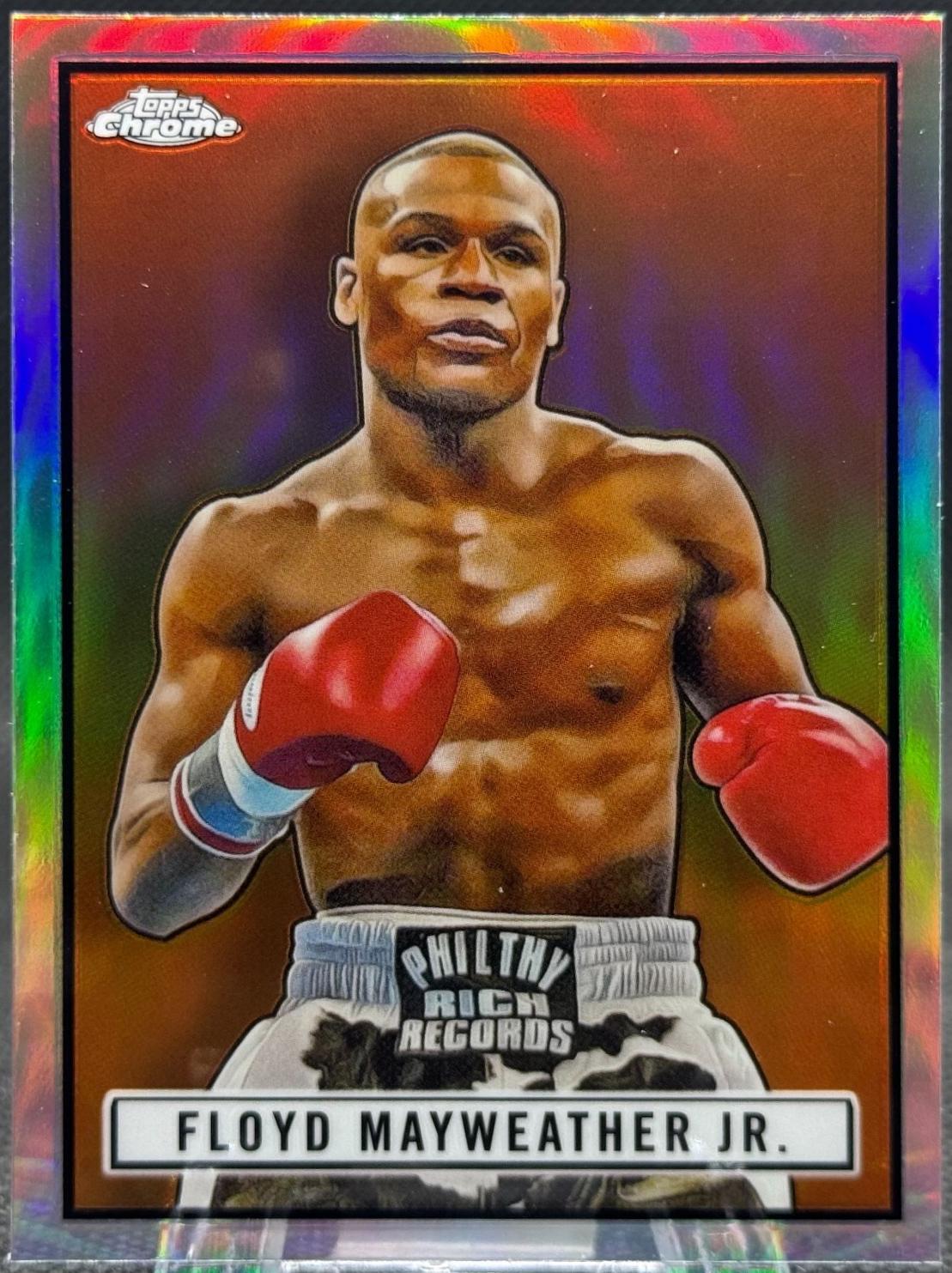 Floyd Mayweather Jr. [Orange Refractor] #TR-15
