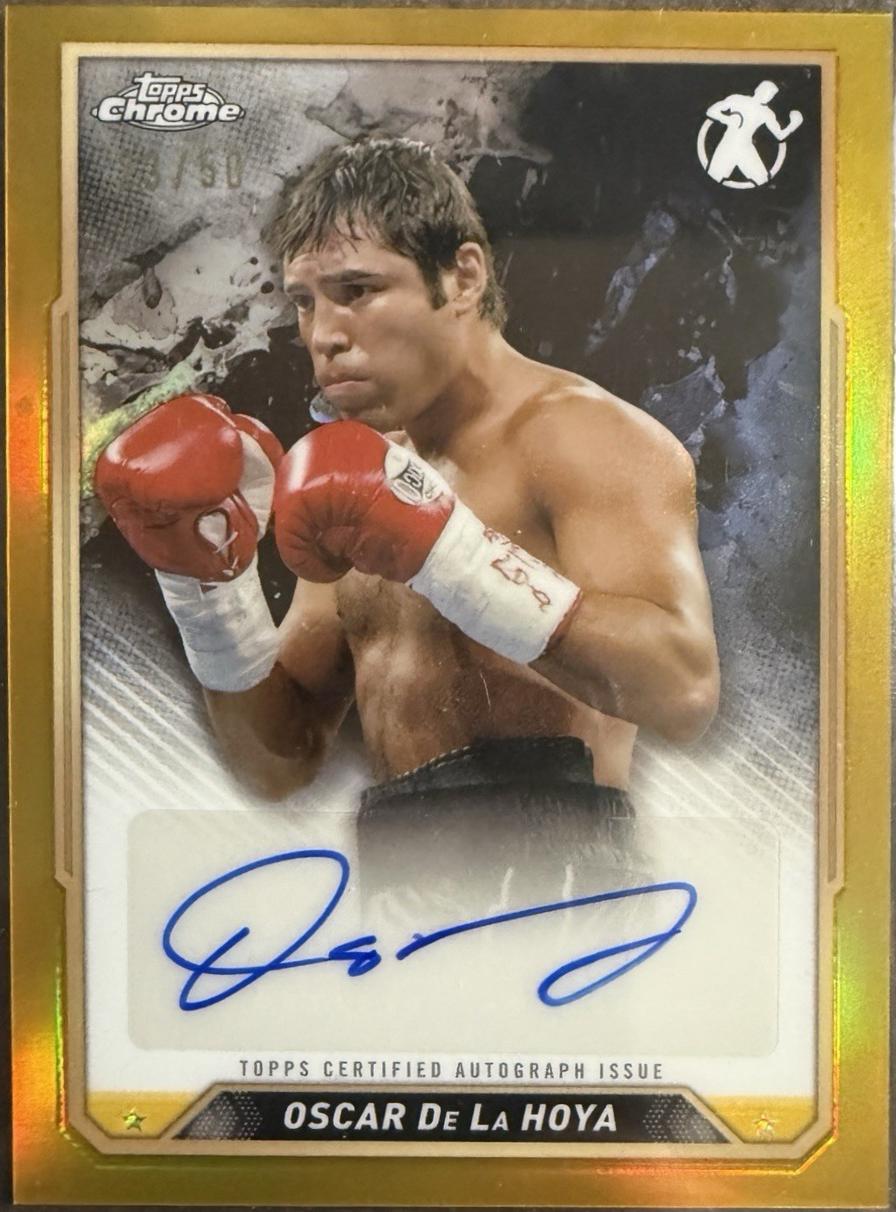 Oscar De La Hoya [Gold Refractor] #CBA-ODL