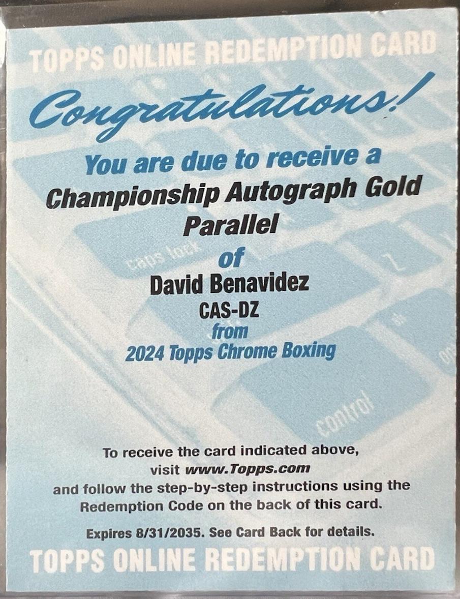 David Benavidez [Gold Refractor] #CAS-DZ