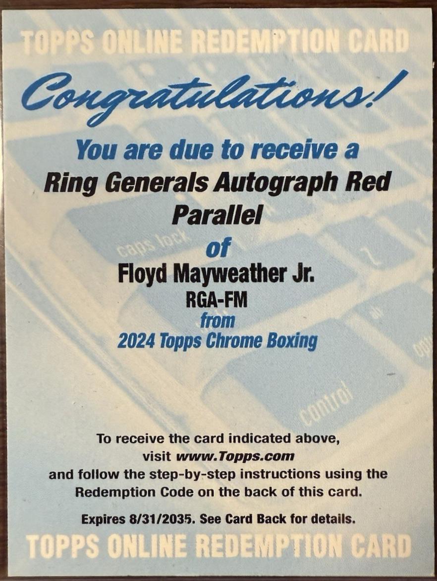 Floyd Mayweather Jr. [Red Refractor] #RGA-FM