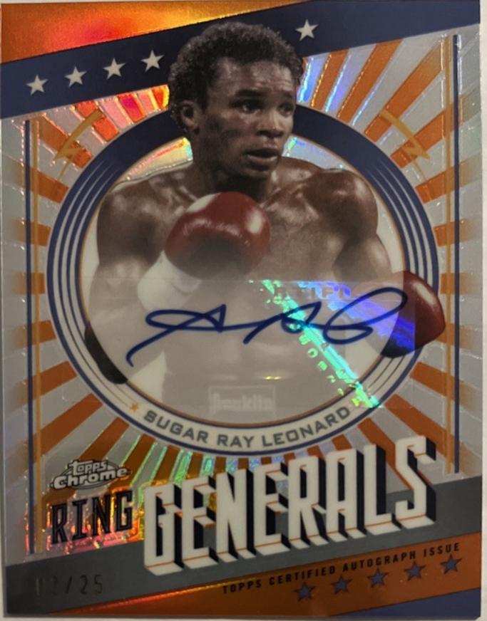 Sugar Ray Leonard [Orange Refractor] #RGA-SL