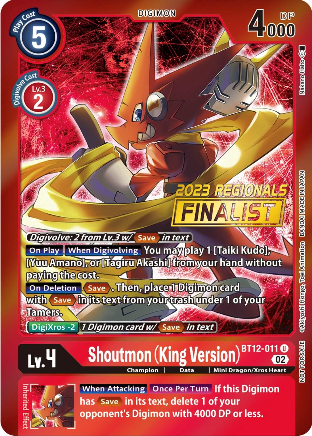 Shoutmon [King Version Foil] #BT12-011