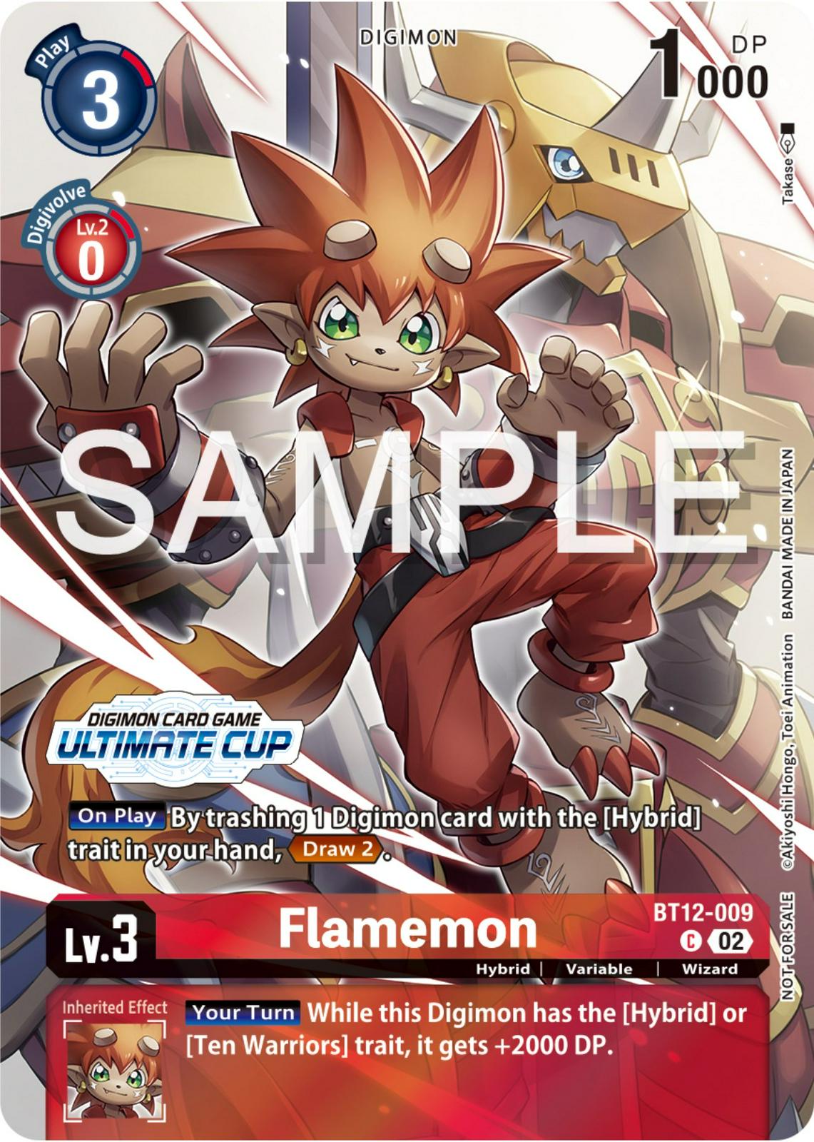 Flamemon [Ultimate Cup Foil] #BT12-009