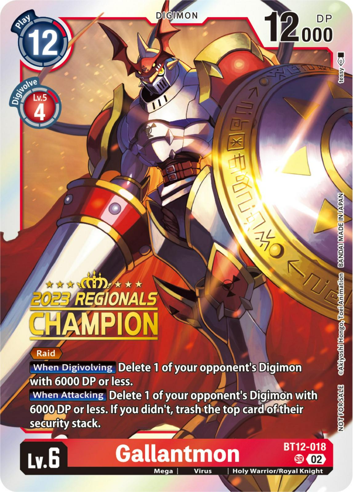 Gallantmon [Regionals Champion Foil] #BT12-018