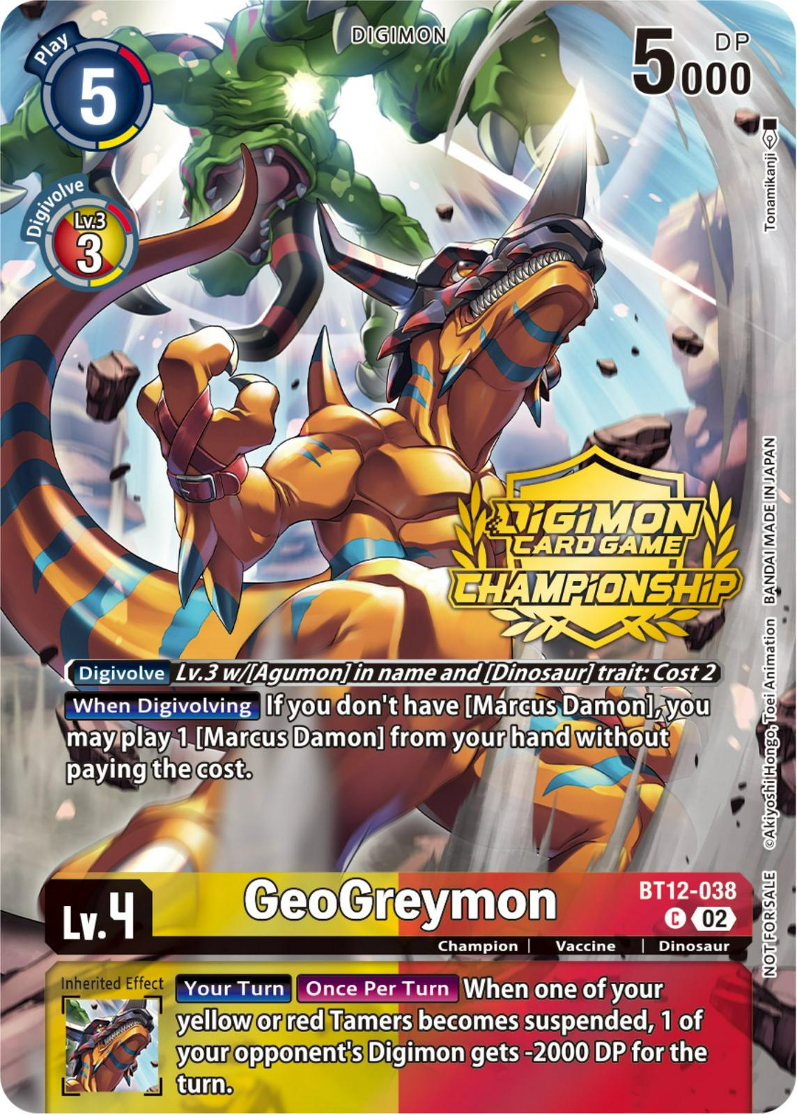 GeoGreymon [Tamers Pack Foil] #BT12-038