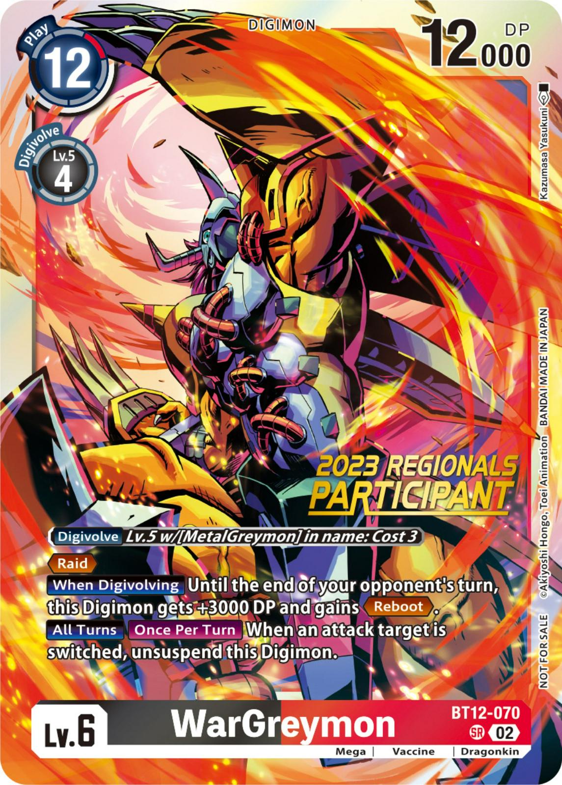 WarGreymon [Regionals Participant Foil] #BT12-070