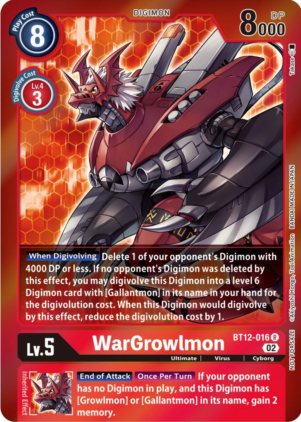 WarGrowlmon [Tamer Party Special Foil] #BT12-016