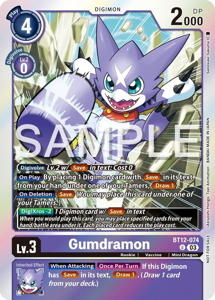 Gumdramon [Official Tournament Winner Pack Foil] #BT12-074