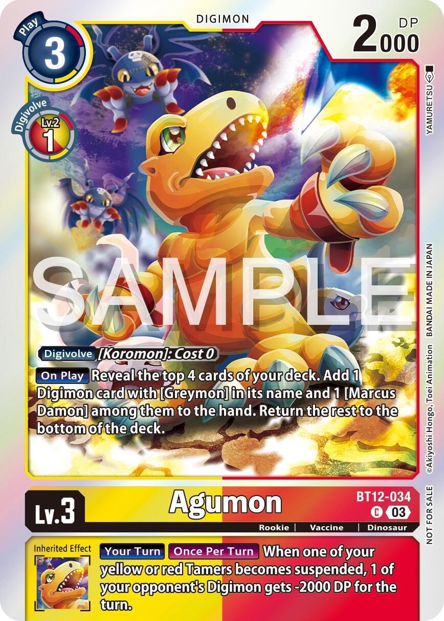 Agumon [Tournament Winner Pack Foil] #BT12-034