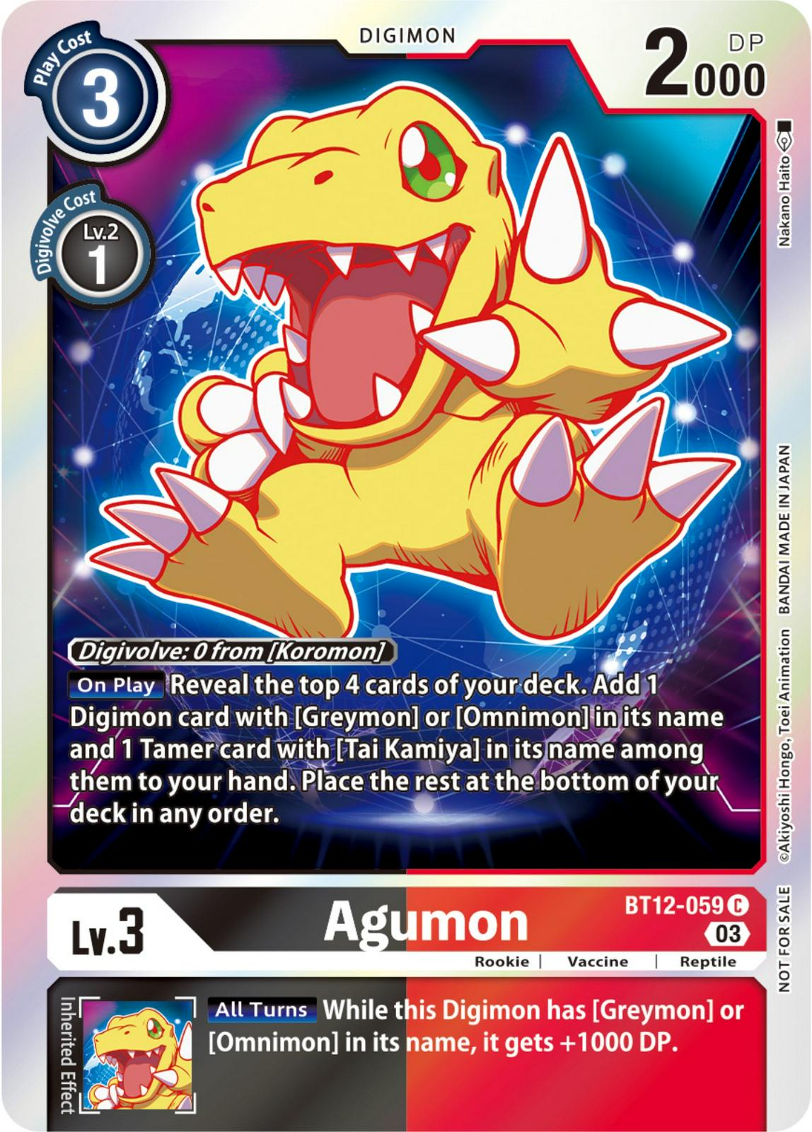 Agumon [Tournament Pack Foil] #BT12-059