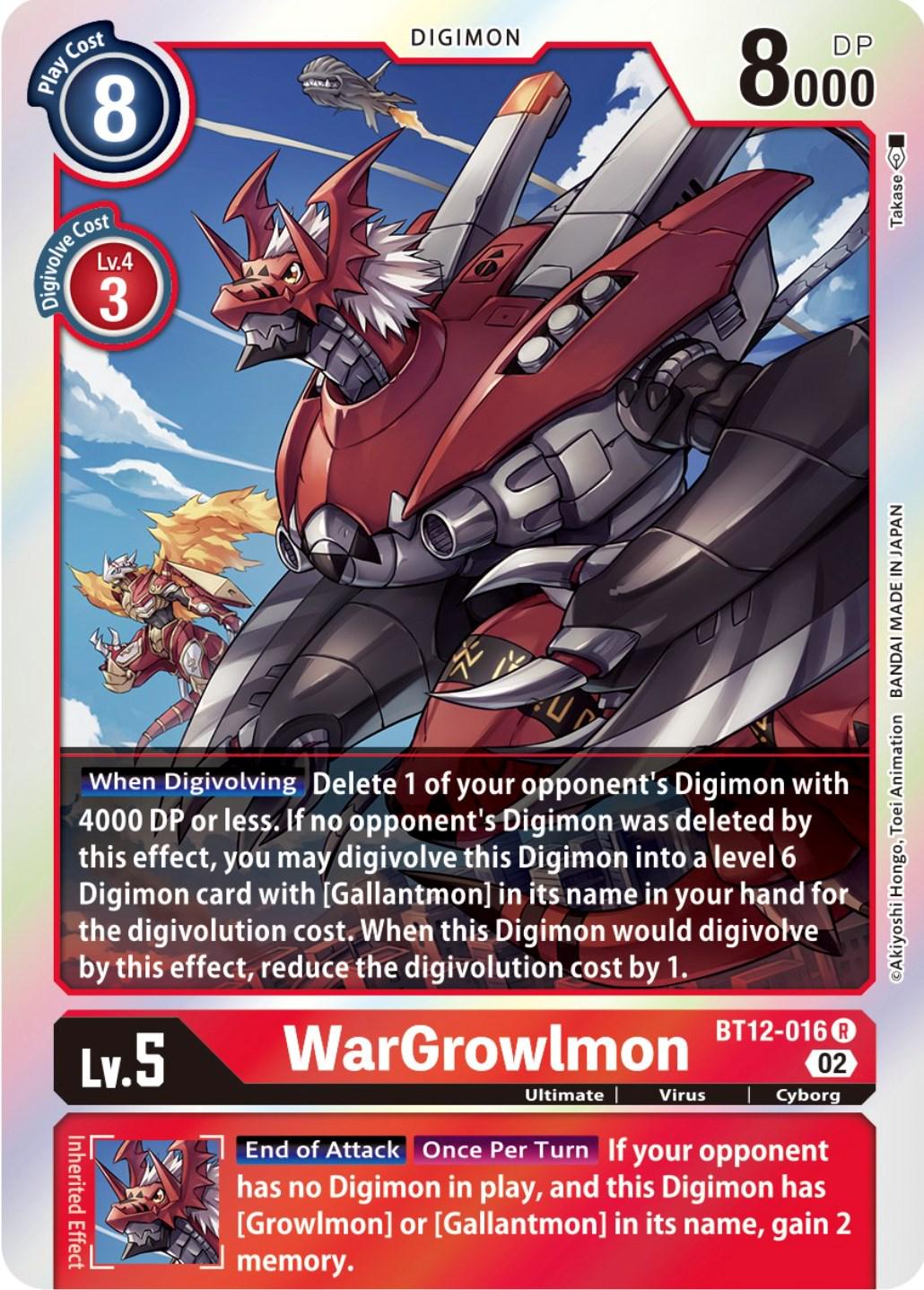 WarGrowlmon [Foil] #BT12-016