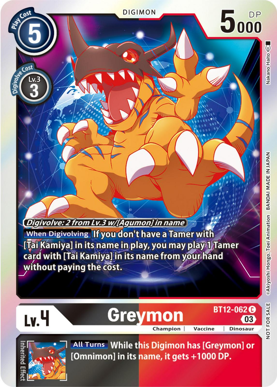 Greymon [Official Tournament Pack Foil] #BT12-062