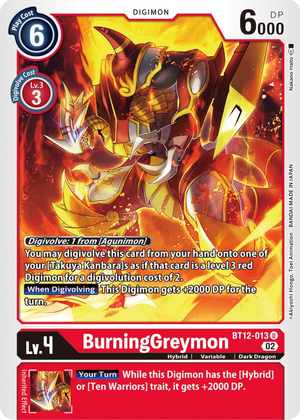 BurningGreymon #BT12-013