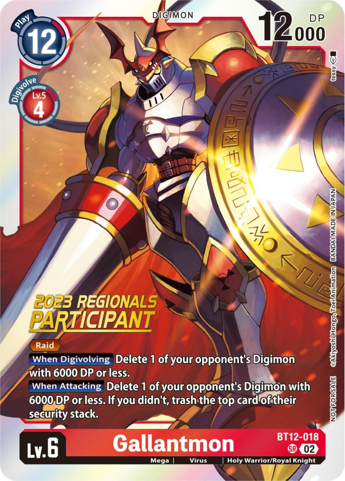 Gallantmon [Regionals Participant Foil] #BT12-018