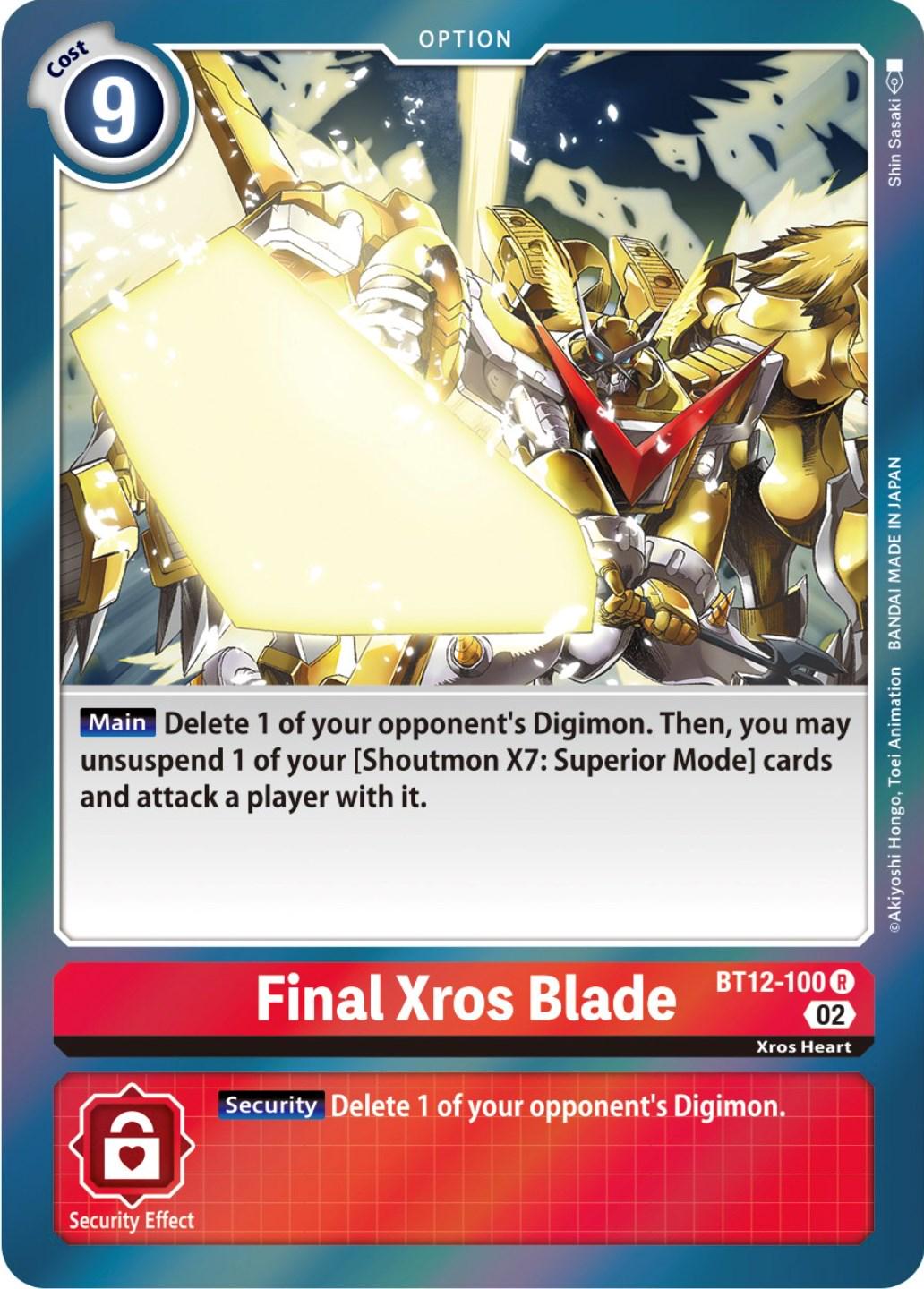 Final Xros Blade [Foil] #BT12-100