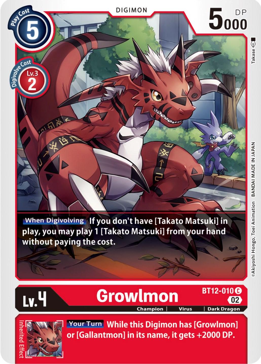 Growlmon #BT12-010