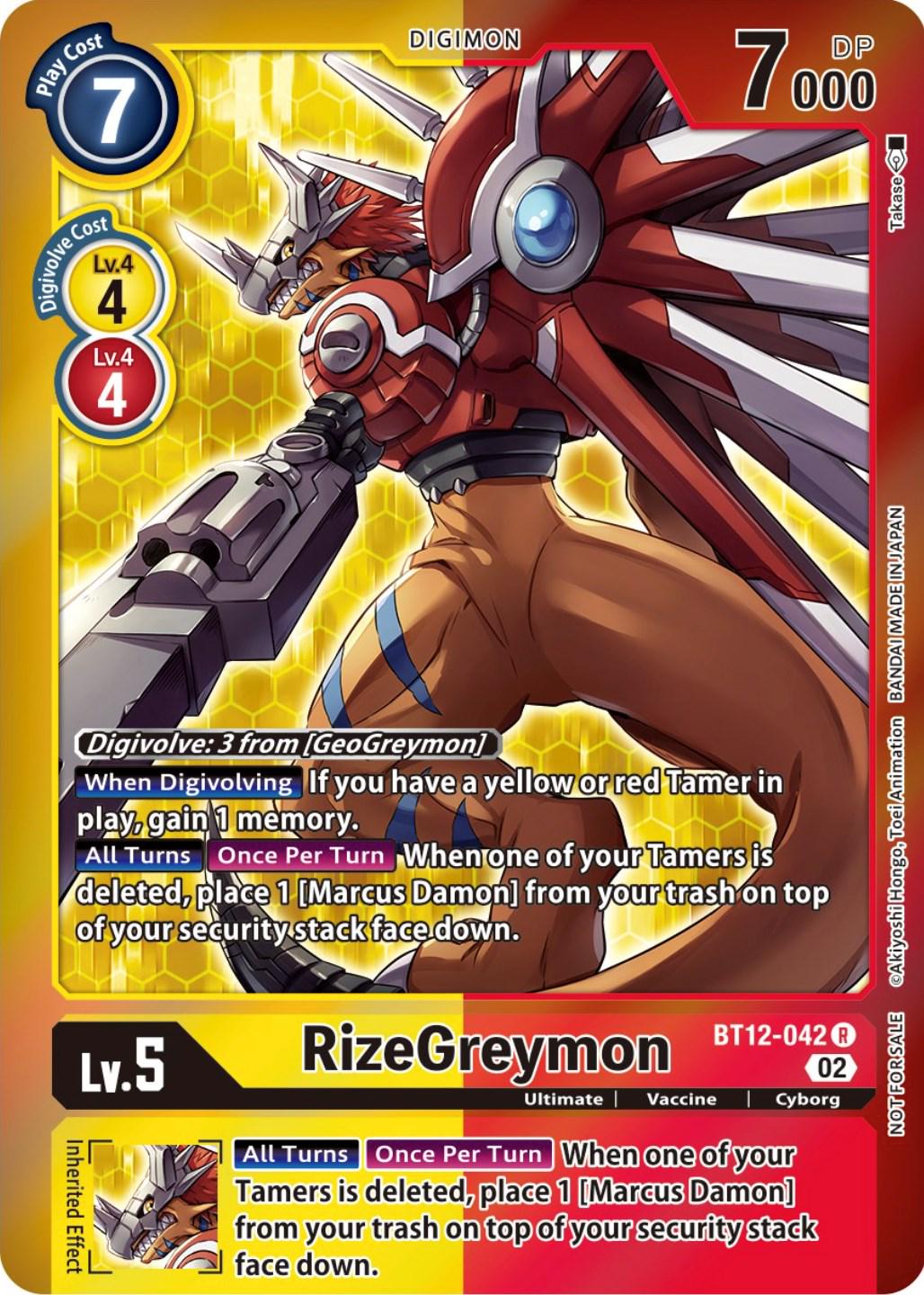 RizeGreymon [Tamer Party Special Foil] #BT12-042