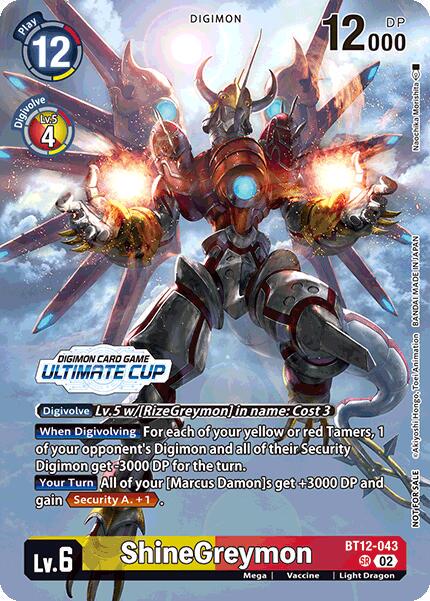 ShineGreymon [Ultimate Cup Foil] #BT12-043