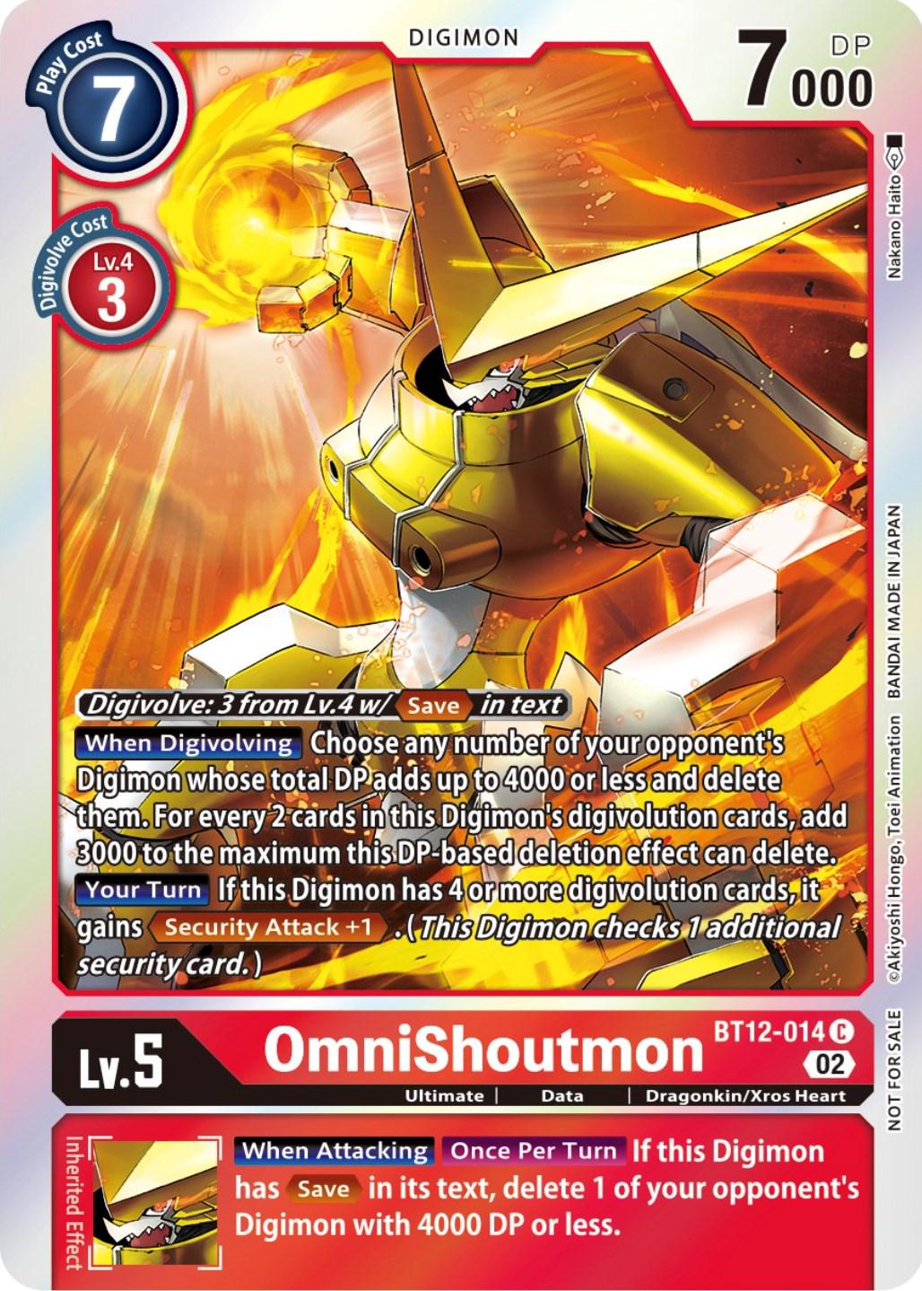 OmniShoutmon [Box Topper Foil] #BT12-014