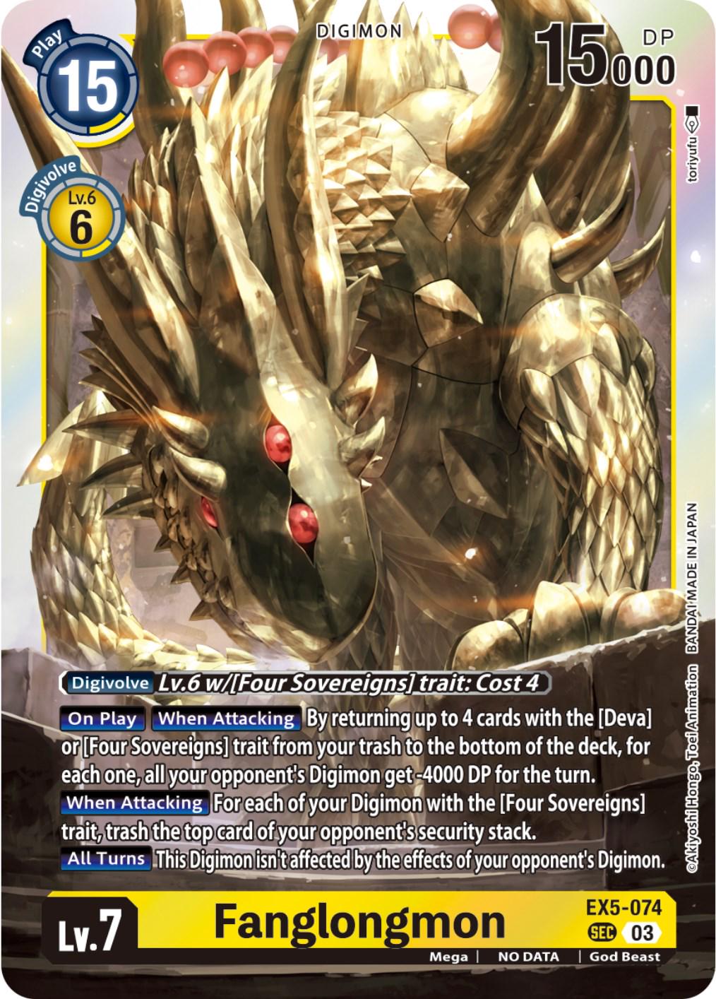 Fanglongmon [Textured Foil] #EX5-074