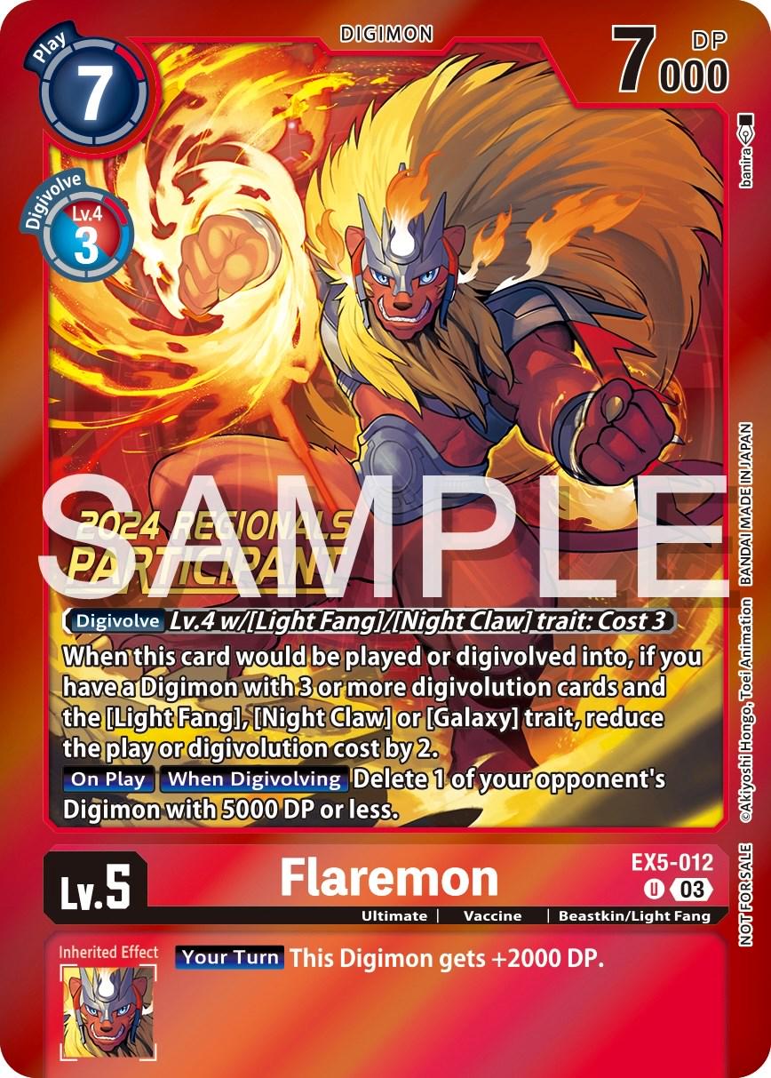Flaremon [Regionals Participant Foil] #EX5-012