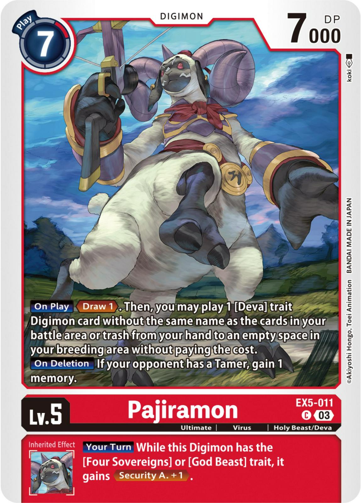 Pajiramon #EX5-011