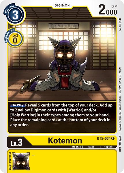 Kotemon [Tamer Party Vol. 5 Promo] #BT5-034