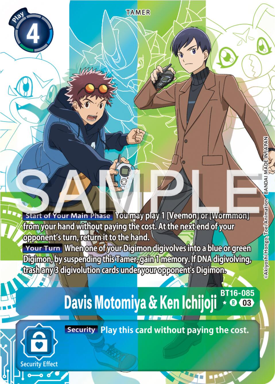 Davis Motomiya & Ken Ichijoji [Alternate Art Foil] #BT16-085