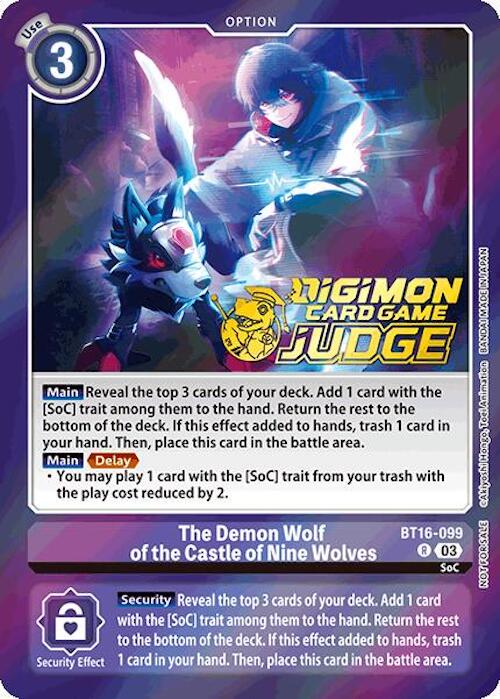 The Demon Wolf of the Castle of Nine Wolves [Judge Pack Foil] #BT16-099