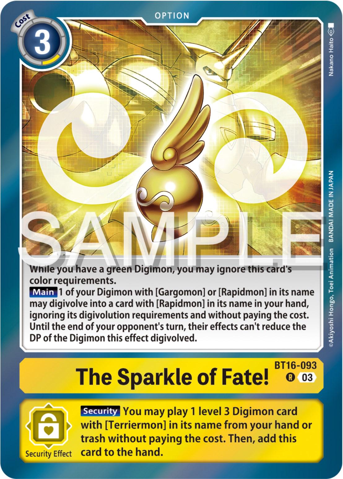 The Sparkle of Fate! [Foil] #BT16-093