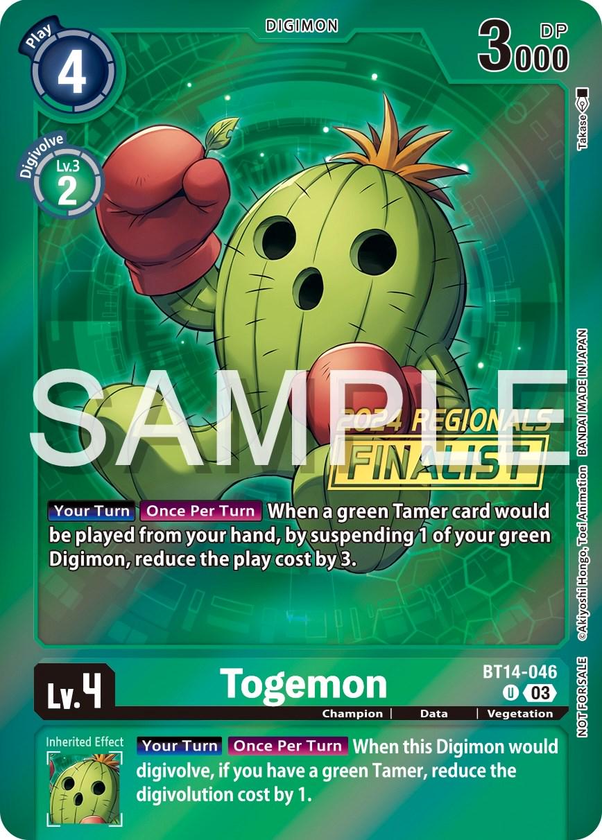 Togemon [Regionals Finalist Foil] #BT14-046