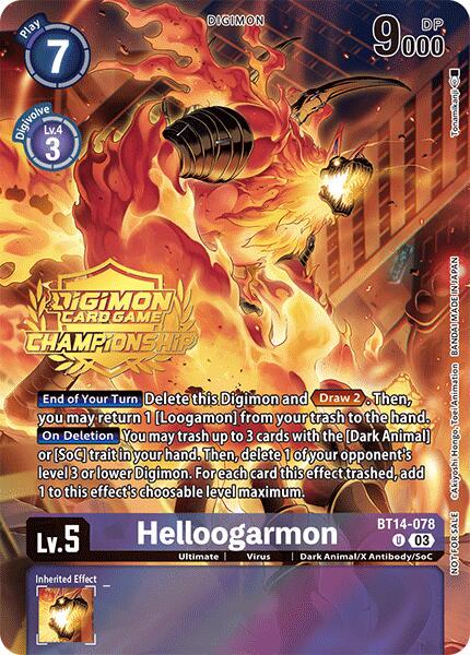 Helloogarmon [Tamers Pack Foil] #BT14-078