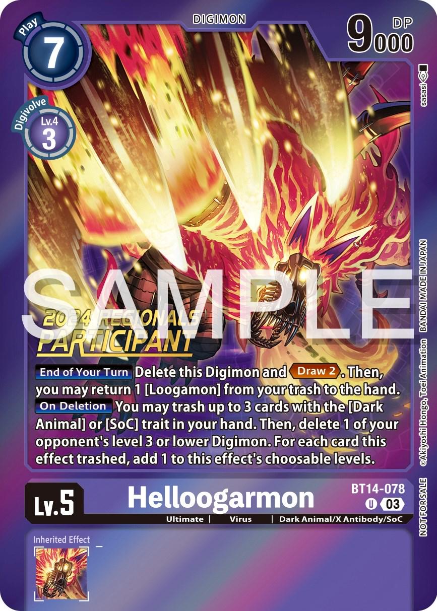 Helloogarmon [Regionals Participant Foil] #BT14-078