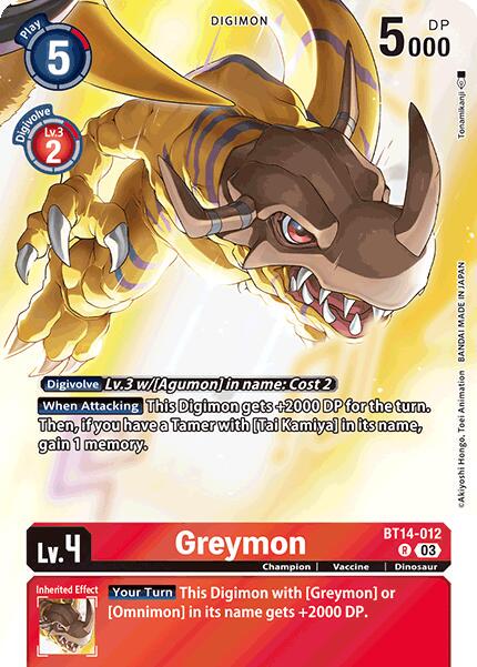 Greymon [Omnimon Binder Set Foil] #BT14-012