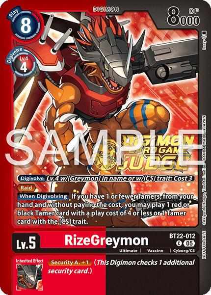 RizeGreymon [Judge Pack Foil] #BT22-012