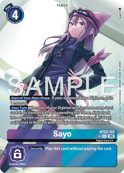 Sayo [Alternate Art Foil] #BT22-102