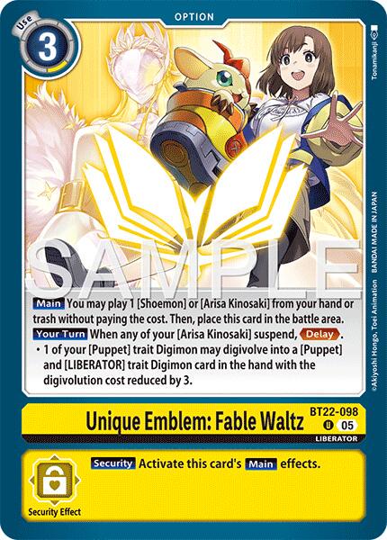 Unique Emblem: Fable Waltz #BT22-098