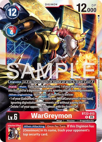 WarGreymon [Foil] #BT22-013