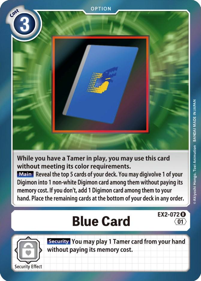 Blue Card [Foil] #EX2-072