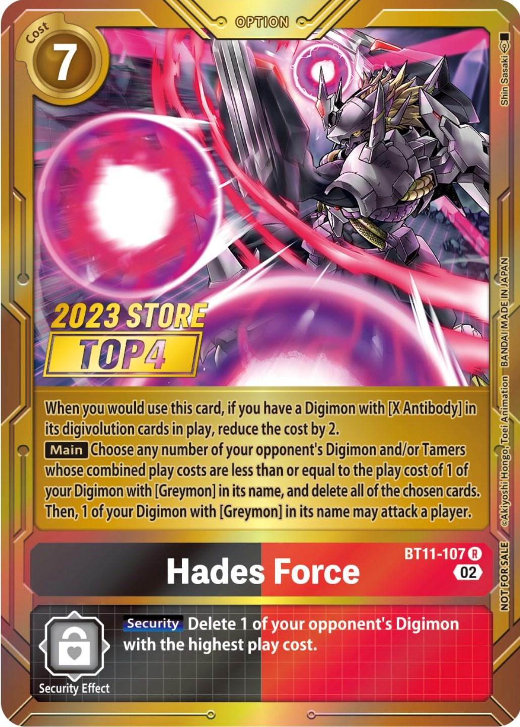 Hades Force [Store Top 4 Foil] #BT11-107
