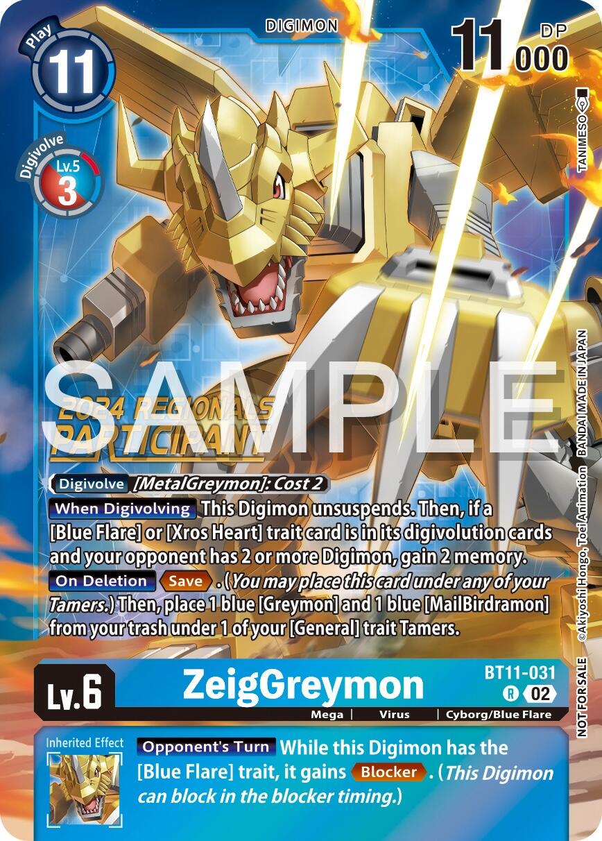 ZeigGreymon [Regionals Participant Foil] #BT11-031