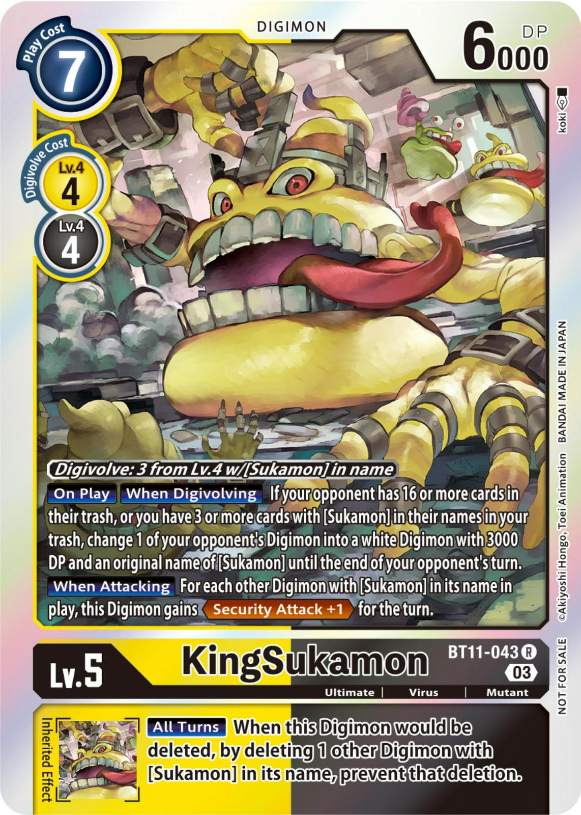 KingSukamon [Winner Pack Blast Ace Foil] #BT11-043